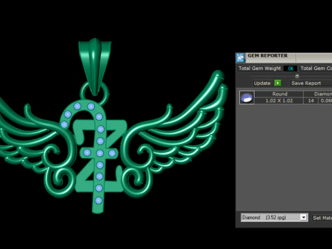 Collezione di pendenti con ali simboliche 6 design premium di gioielli stampabili in 3D Modello di stampa 3D