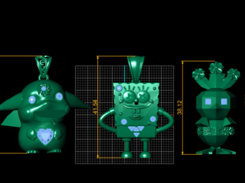 Exclusive 3D PrintableCartoon Pendant Collection 3D Print Model