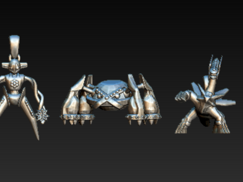 Futuristic Sci-Fi Character Pendant Collection 3D Print Model