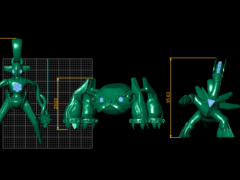 Collection de pendentifs de personnages de science-fiction futuristes Modèles 3D en vedette