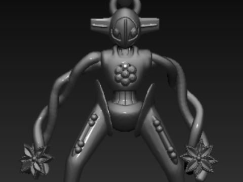 Collection de pendentifs de personnages de science-fiction futuristes Modèles 3D en vedette