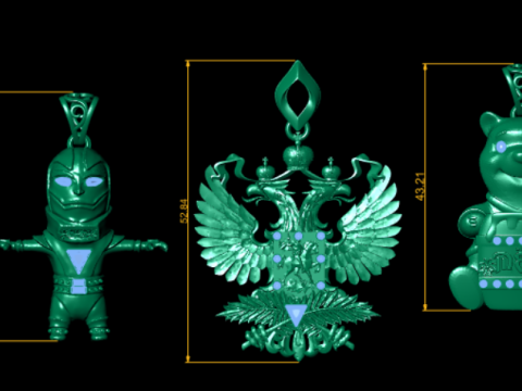 Exclusive 3D printable pendant collection 3D Print Model