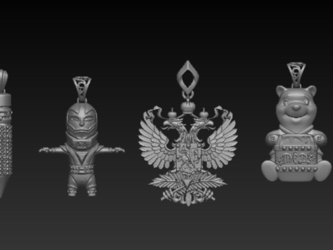 Exclusive 3D printable pendant collection 3D Print Model