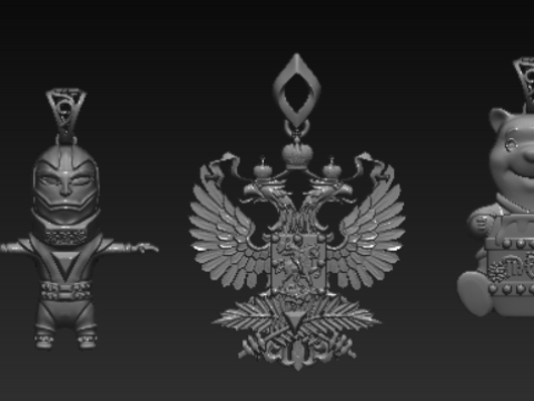 Exclusive 3D printable pendant collection 3D Print Model