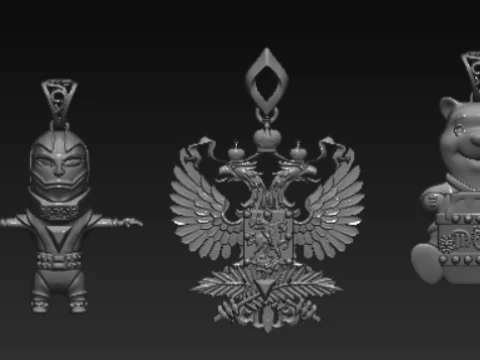 Exclusive 3D printable pendant collection 3D Print Model