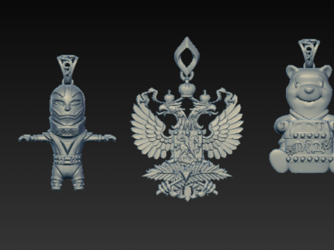 Exclusive 3D printable pendant collection 3D Print Model