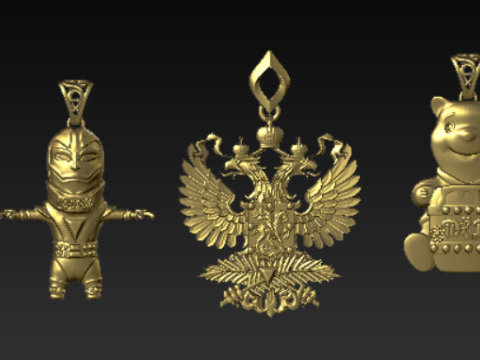 Exclusive 3D printable pendant collection 3D Print Model