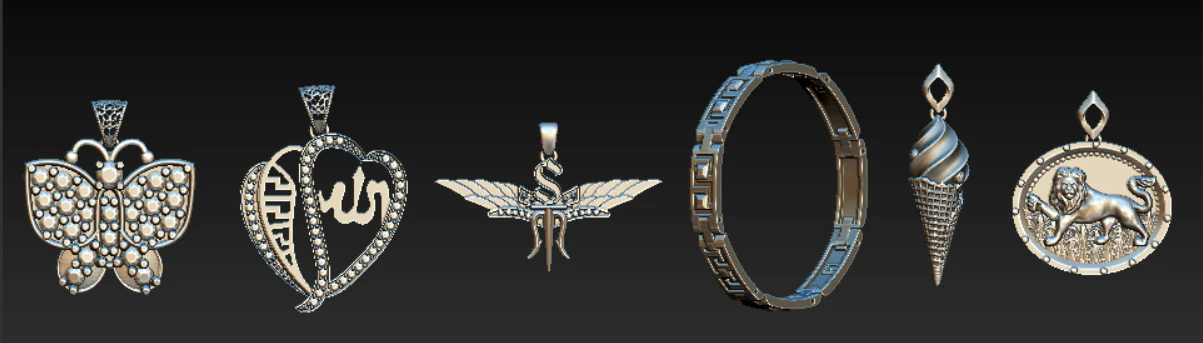 Luxury 3D Printable Jewelry Set Butterfly Pendan 3D Print Model .c4d .max .obj .3ds .fbx .stl .blend 