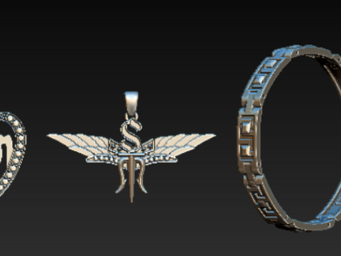 Lüks 3D Yazdırılabilir Takı Seti Kelebek Kolye 3D Baskı Modeli