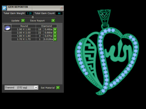 Luxury 3D Printable Jewelry Set Butterfly Pendan 3D Print Model