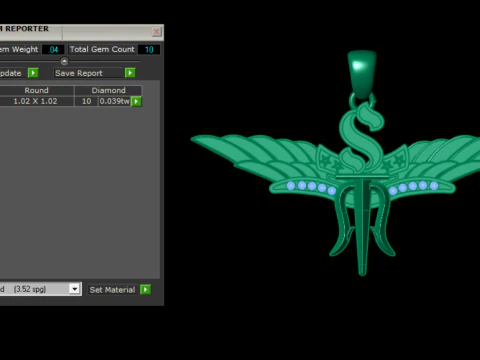 Luxury 3D Printable Jewelry Set Butterfly Pendan 3D Print Model