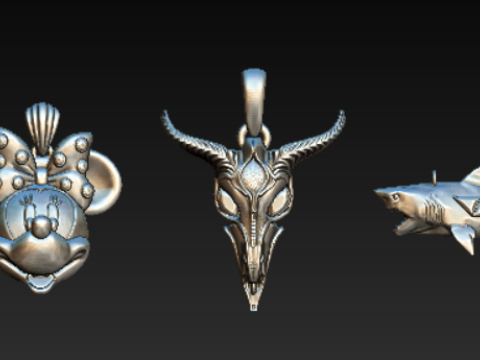 Ciondolo cavalletta dorata Modello di stampa 3D