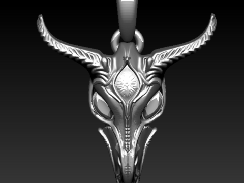 Pendentif Sauterelle Doré Modèles 3D en vedette