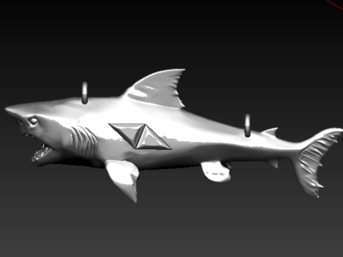 Pendentif Sauterelle Doré Modèles 3D en vedette