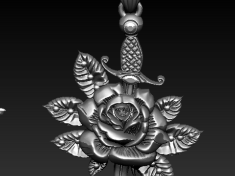 Pendentif Sauterelle Doré Modèles 3D en vedette