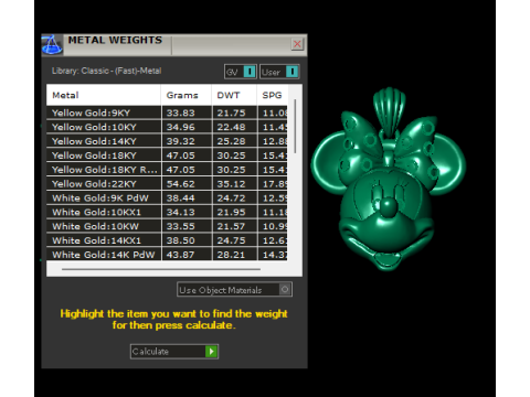 Pendentif Sauterelle Doré Modèles 3D en vedette
