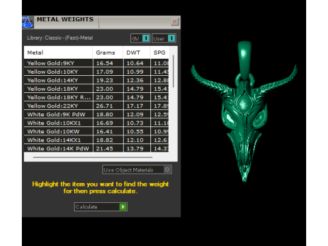 Pendentif Sauterelle Doré Modèles 3D en vedette