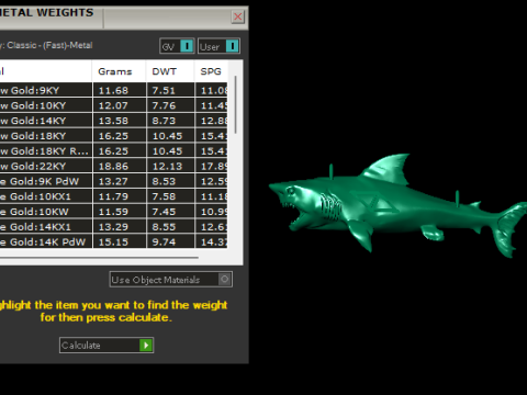 Pendentif Sauterelle Doré Modèles 3D en vedette