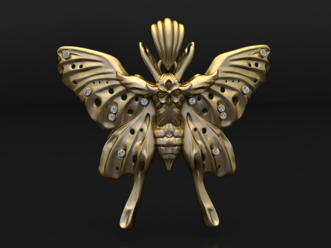 रॉयल पुष्प खोपड़ी लटकन 3D प्रिंट मॉडल