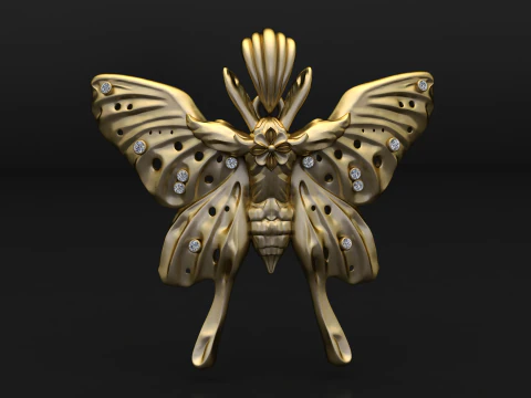 Royal Floral Skull Pendant 3D Print Model