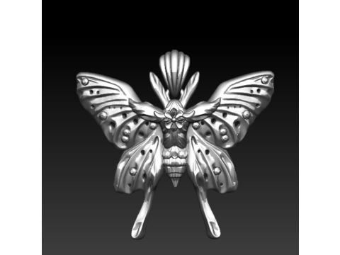 रॉयल पुष्प खोपड़ी लटकन 3D प्रिंट मॉडल