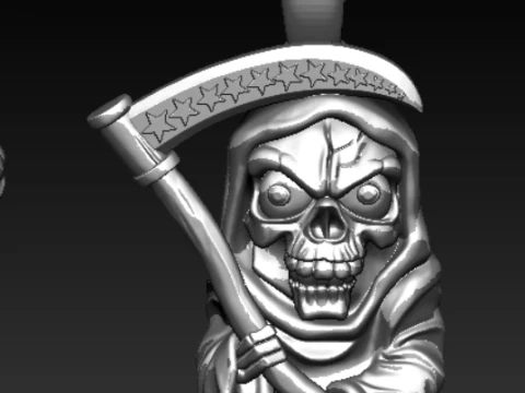 Royal Floral Skull Pendant 3D Print Model
