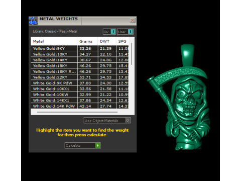 रॉयल पुष्प खोपड़ी लटकन 3D प्रिंट मॉडल
