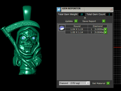 Royal Floral Skull Pendant 3D Print Model