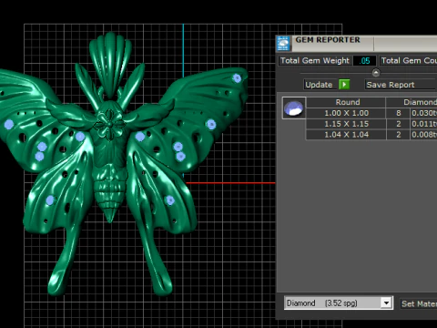 Royal Floral Skull Pendant 3D Print Model