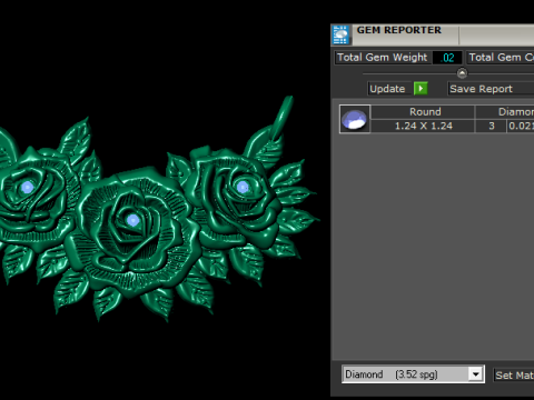 रॉयल पुष्प खोपड़ी लटकन 3D प्रिंट मॉडल