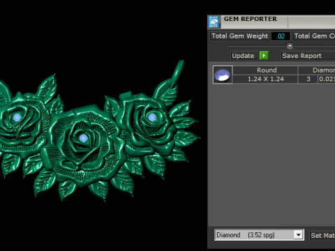 Royal Floral Skull Pendant 3D Print Model