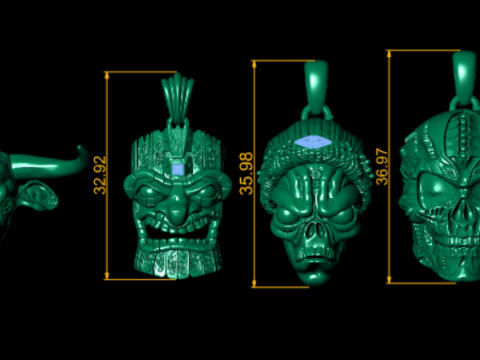 ダークトーテムペンダントコレクション 3Dプリントモデル