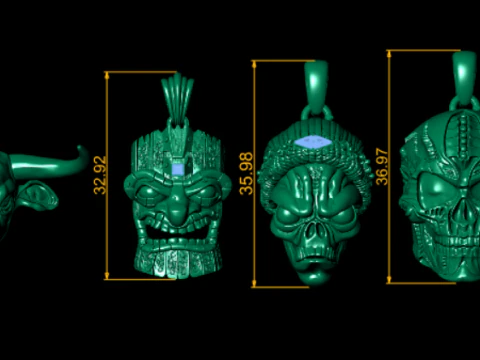 Dark Totem Pendant Collection 3D Print Model