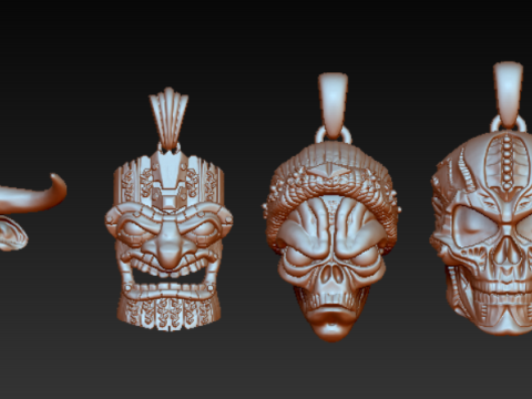 ダークトーテムペンダントコレクション 3Dプリントモデル