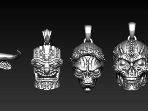 ダークトーテムペンダントコレクション 3Dプリントモデル