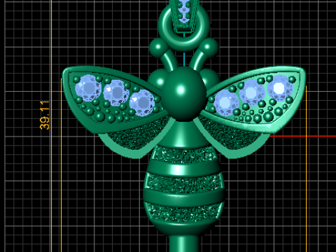 Pingente Abelha Luxo Modelo de Impressão 3D
