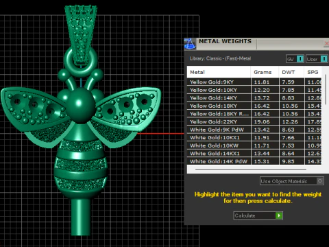 Luxury Bee Pendant 3D Print Model