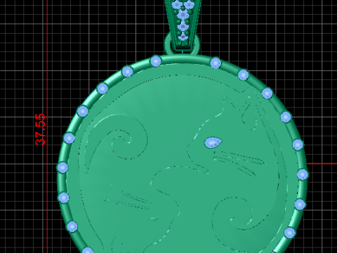 Елегантний золотий кулон із силуетом кота 3D Принт Модель