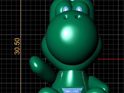 Goldener Dino-Charakter-Anhängerc 3D Druckmodell