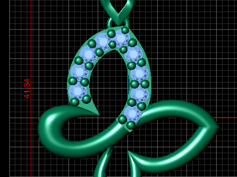 钻石蝴蝶金吊坠 3D 打印模型