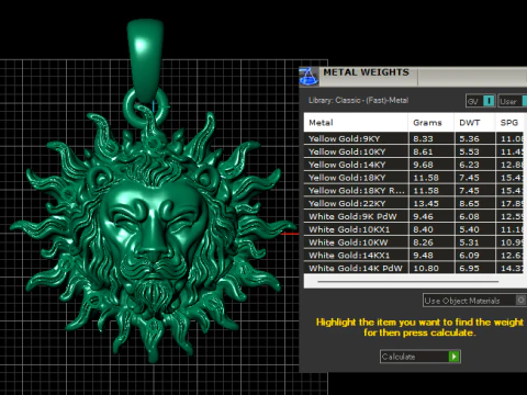 Кулон &laquo;Величне сонце-лев&raquo;. 3D Принт Модель
