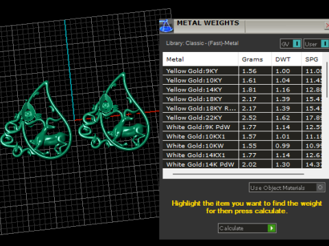 Smaragd-Hirsch-Filigran-Ohrringe 3D Druckmodell