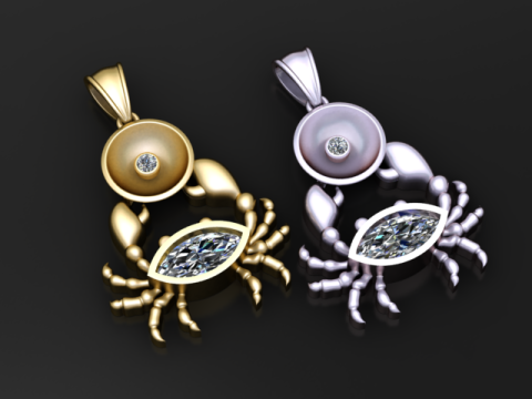 Diamanten krab hanger 3D printmodel