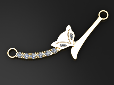 Konektor Rubah Berlian Model Cetak 3D