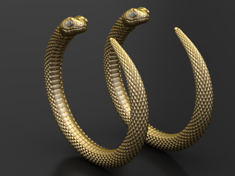 Snake Head Bracelet 3D Print Model