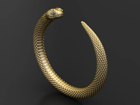 Snake Head Bracelet 3D Print Model