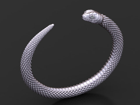 Snake Head Bracelet 3D Print Model