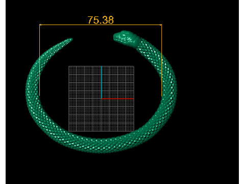 Snake Head Bracelet 3D Print Model