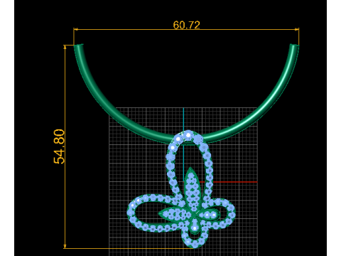 हीरा तितली लटकन 3D प्रिंट मॉडल