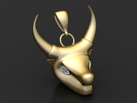 Підвіска з головою бика 3D Принт Модель